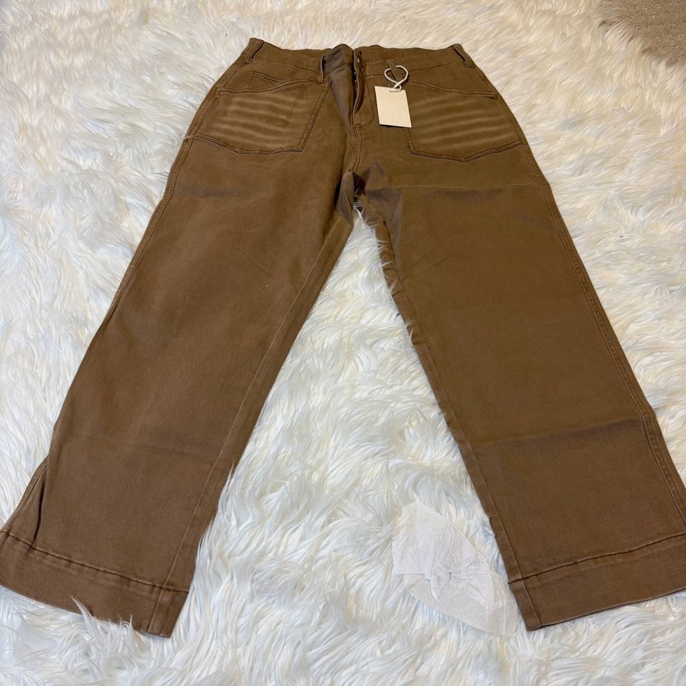 Classic High-Rise Wide-Leg Jeans - Brown